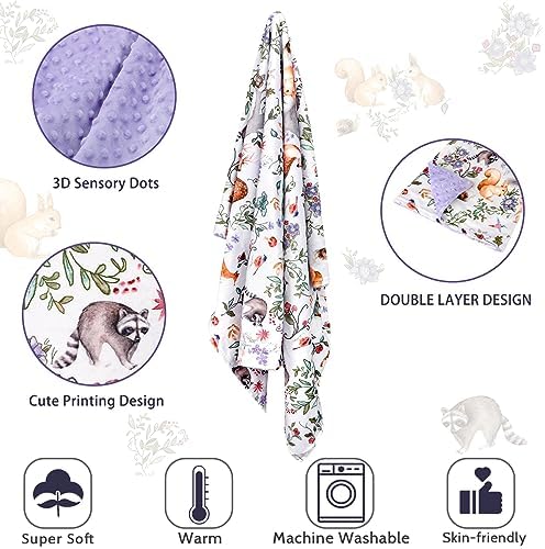 CARUILI Baby Blanket with Woodland Print