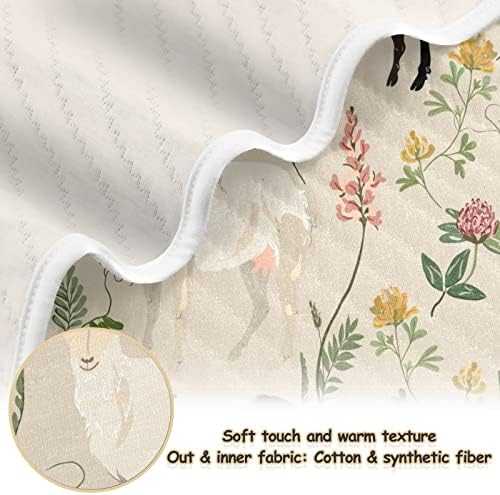 Pigsaly Cute Animal Flower Baby Blanket 30x40 Inch