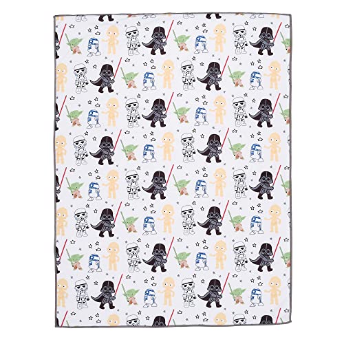 Lambs Ivy Star Wars Fleece Baby Blanket with Yoda and Darth Vader