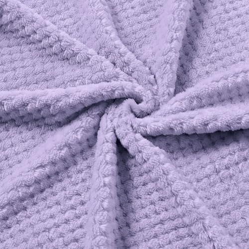 CREVENT 30X40 Fluffy Warm Baby Blanket for Girls - Purple Crown