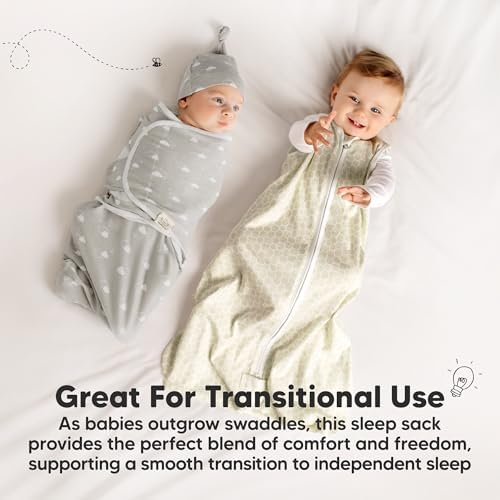 KeaBabies 2-Pack Baby Sleep Sacks - 05TOG Organic Cotton Wearable Blanket