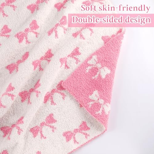 30x40 Pink Bow Microfiber Baby Blanket