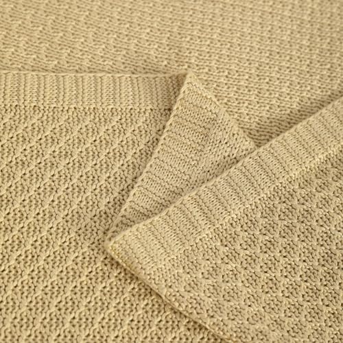 NTBAY Bamboo-Derived Rayon Toddler Blanket - Khaki 30x40 Inches