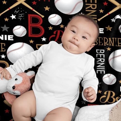 Custom Baseball Name Blanket - 30x40 Toddler Size