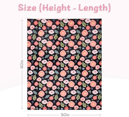 QSTEHEML Double Layer Baby Blanket with Dotted Backing