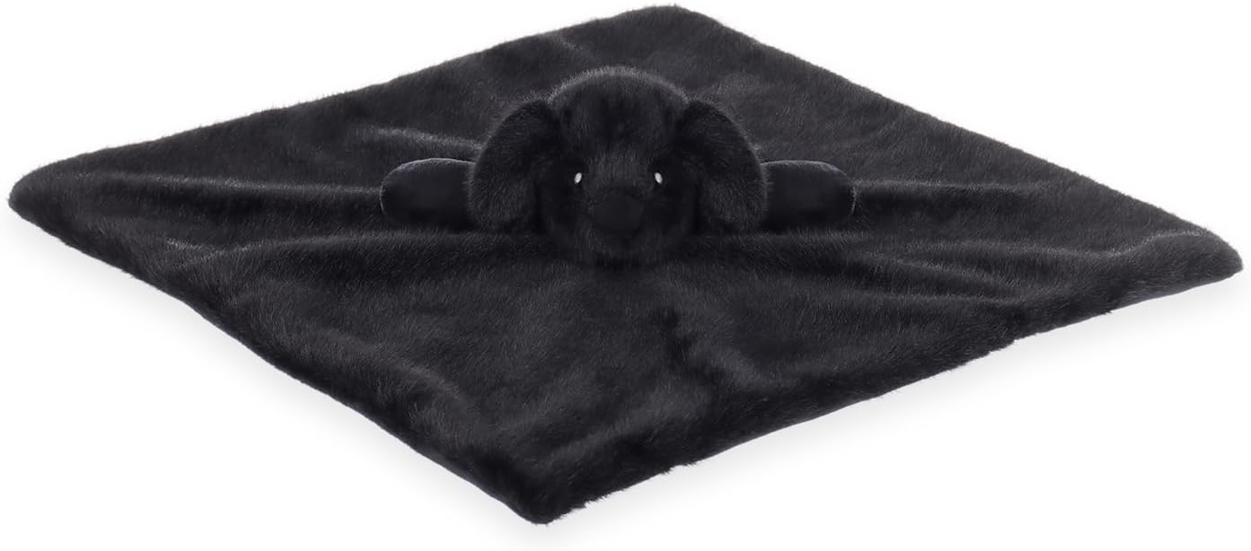 Apricot Lamb 14-Inch Black Labrador Security Blanket for Babies
