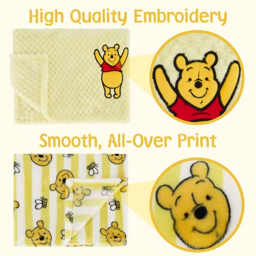 Disney 2-Pack Baby Blanket with Winnie The Pooh Design