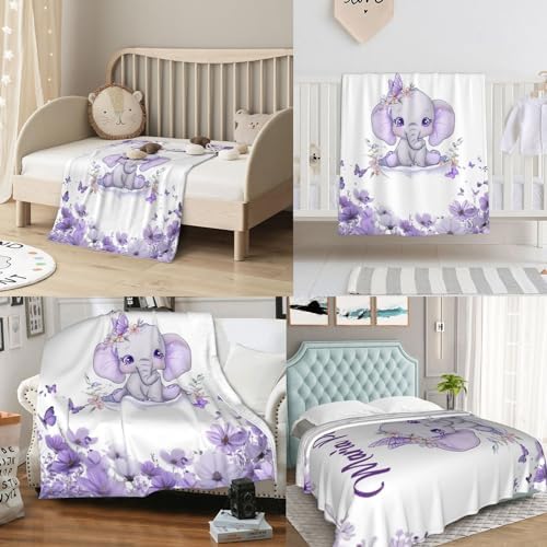 Personalized Baby Blanket with Name Custom Flannel Throw for Kids