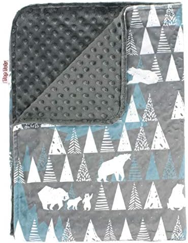 Top Tots Deluxe Baby Blanket - White Bear and Trees