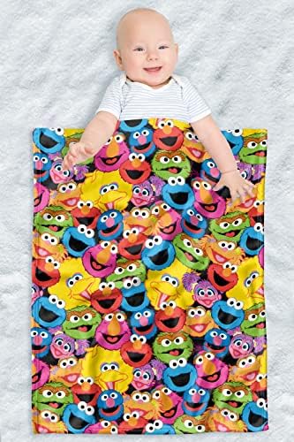 LOGOVISION Sesame Street Baby Blanket 30X40 Character Head Collage