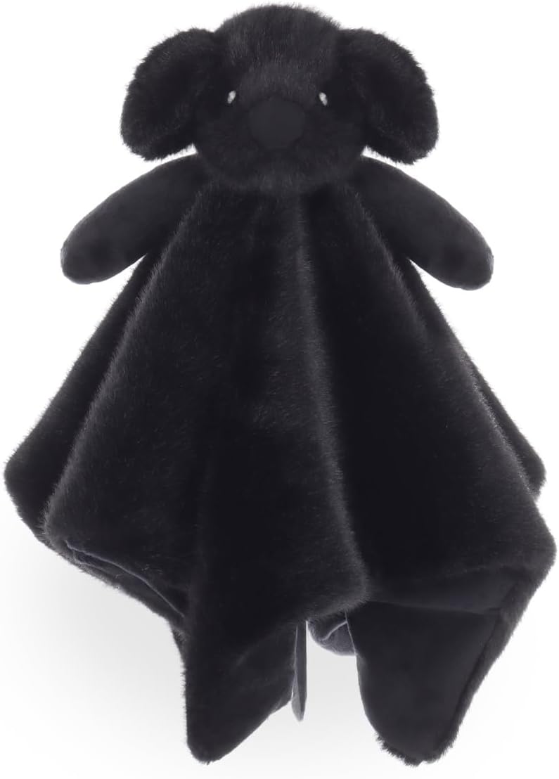 Apricot Lamb 14-Inch Black Labrador Security Blanket for Babies