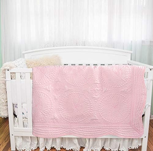 MONOBLANKS Baby Quilt Personalized Monogram Lightweight Embossed Throw Blanket