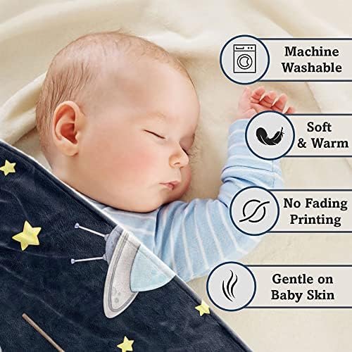 Arteaga Personalized Baby Blanket for Boys - Outer Space King Size