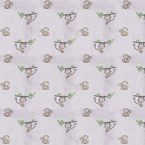 Bacati Muslin Happy Monkeys Sleeping Bag - Newborn BeigeGray 1