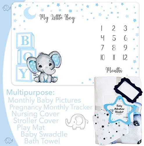 Amity Baby Monthly Milestone Blanket for Boy 1