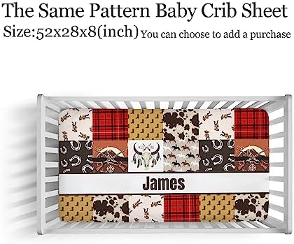 Custom Baby Blanket with Name - Western Design for Boys
