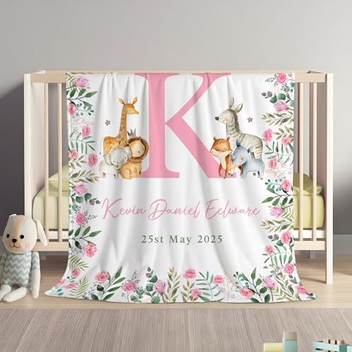 Custom Baby Blanket with Name for Girls Boys