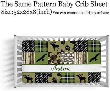 Personalized Baby Blanket with Name - Woodland Animals Design