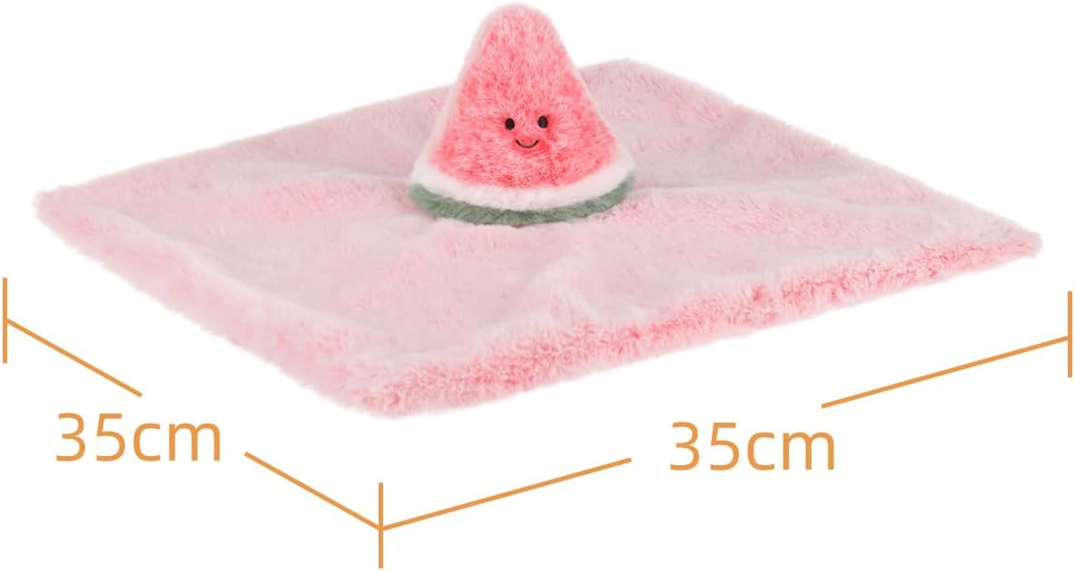 Apricot Lamb Watermelon Pattern Baby Lovey Blanket