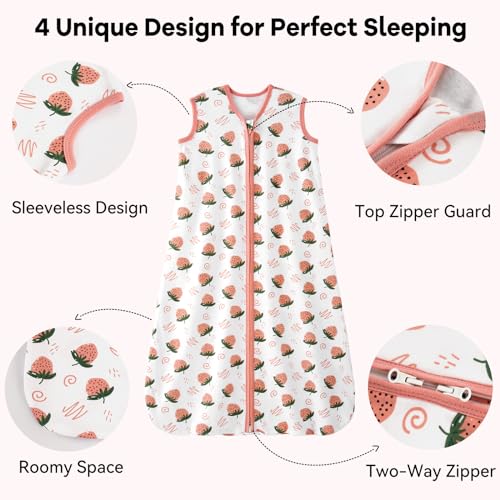 Unnivoll Baby Sleep Sack 18-24 Months 3 Pack Strawberry 05 Tog