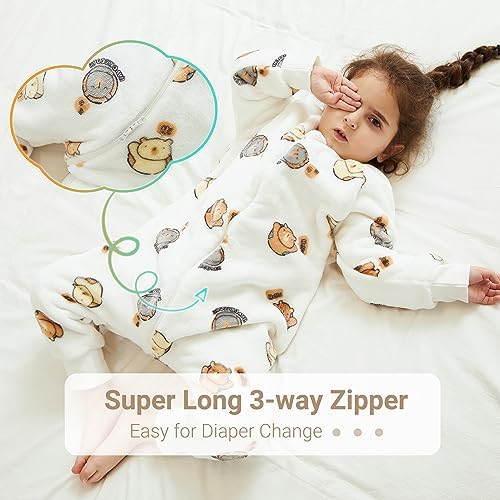 MICHLEY Flannel Baby Sleeping Bag Unisex for Winter
