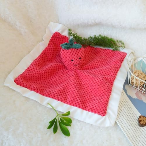 Apricot Lamb Strawberry Security Blanket Baby Lovey