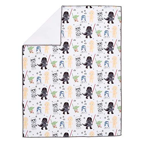 Lambs Ivy Star Wars Fleece Baby Blanket with Yoda and Darth Vader