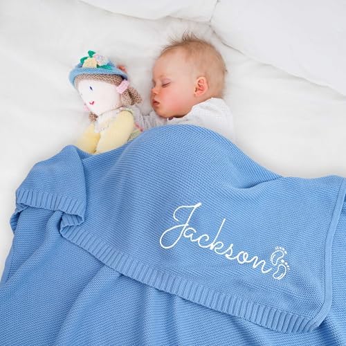 Greatabox Personalized Baby Blanket with Name 30x40in