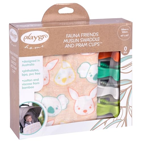 Playgro Fauna Friends Muslin Swaddle Blanket Set 1