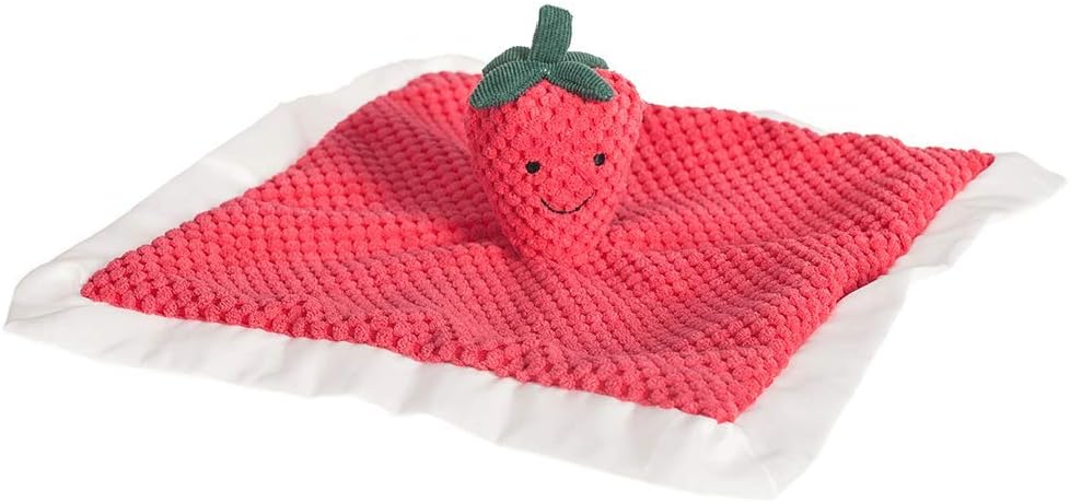 Apricot Lamb Strawberry Security Blanket Baby Lovey