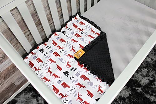 Dear Baby Gear Baby Blanket 32x32 Woodland Adventure Plaid
