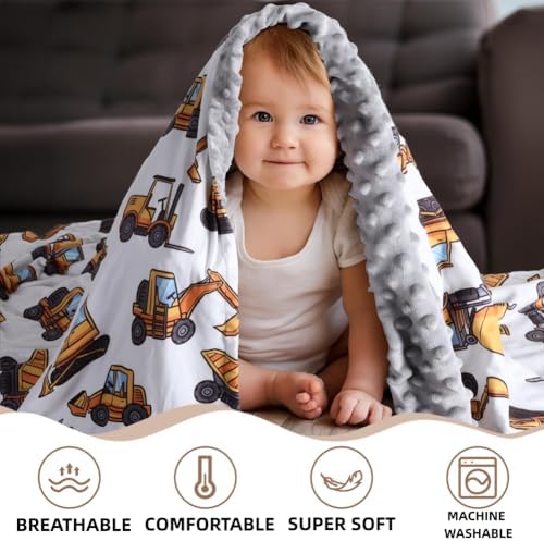 New Born Baby Boy Double Layer Fuzzy Blanket - 30 x 40 Inch
