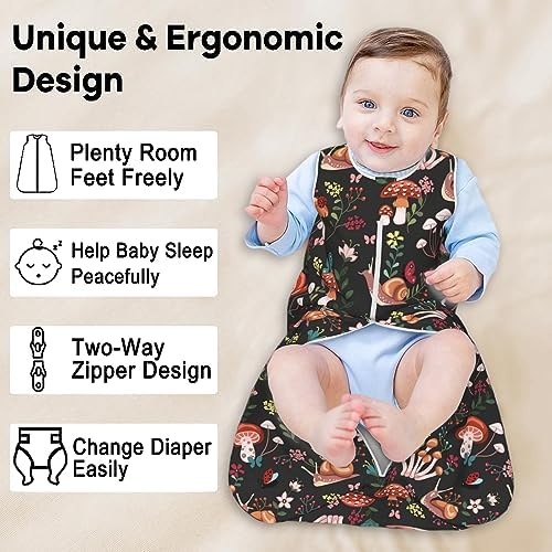 Qwalnely Baby Wearable Blanket Sleeping Sack Unisex Goth Design