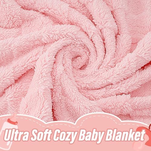 VEIDIA Plush Checkered Baby Blanket 3039 Pink