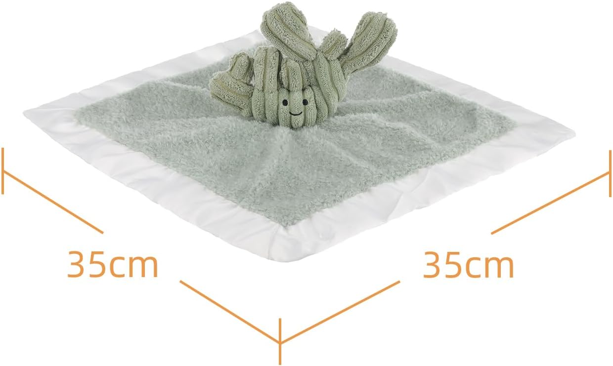 Apricot Lamb Cactus Blanket Soft Lovey for Babies 1