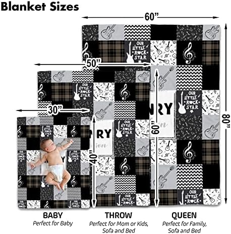 Personalized Baby Name Music Blanket with Custom Design