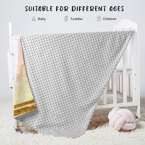 Personalized Baby Blanket with Name - Unicorn Rainbow Design