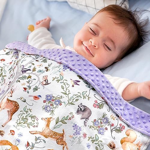 CARUILI Baby Blanket with Woodland Print