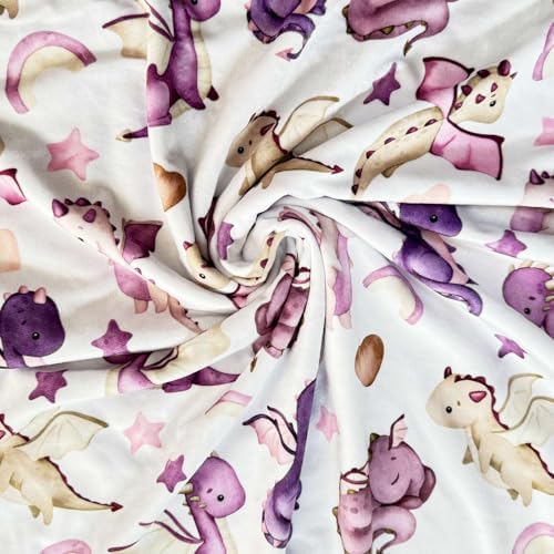 Dragon Baby Blanket for Girls 30x40 Purple Minky Blanket