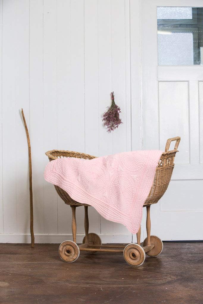 MONOBLANKS Baby Quilt Personalized Monogram Lightweight Embossed Throw Blanket