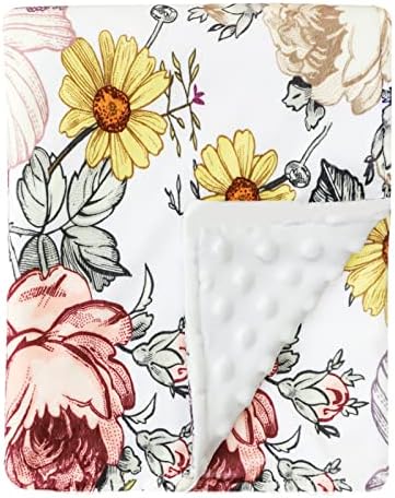 HNHUAMING Floral Baby Blanket - 30 x 40 Inch