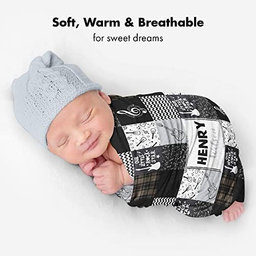 Personalized Baby Name Music Blanket with Custom Design