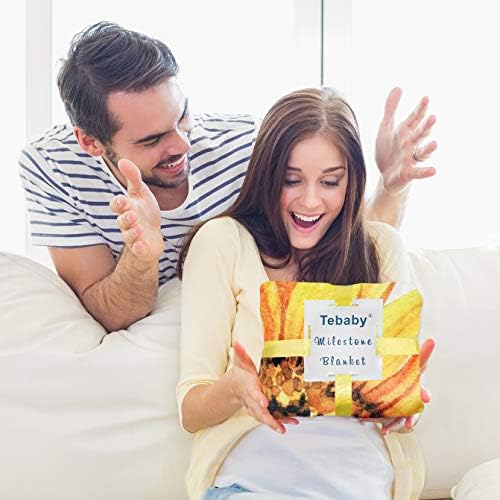 Tebaby Baby Monthly Milestone Blanket - Sunflower