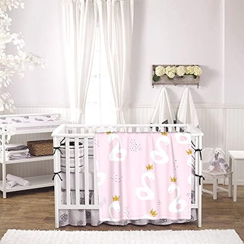 Duduho Swan Princess Baby Blanket 30x40 Inch Soft Plush