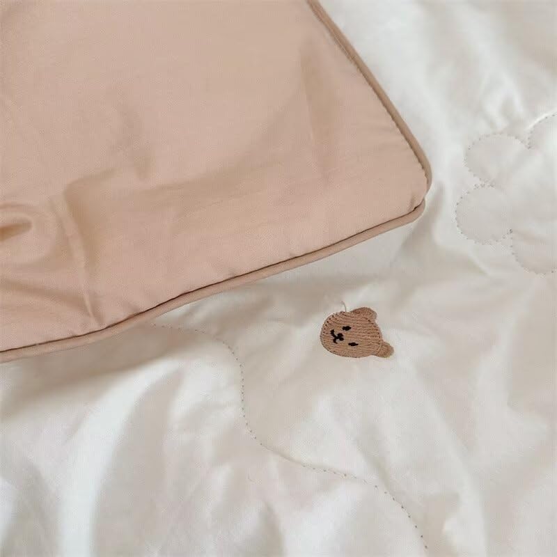 BuLuTu Soft Washed Cotton Baby Quilt Blanket for Girls and Boys