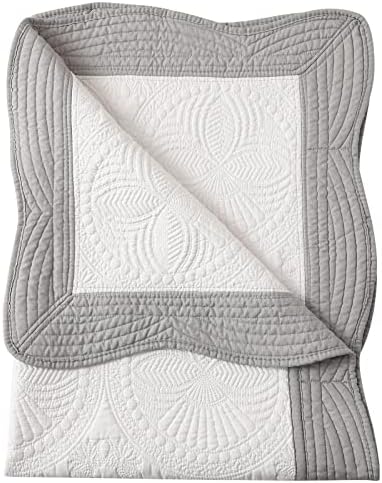 MONOBLANKS Baby Quilt Personalized Monogram Throw Blanket