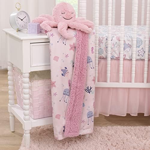 NOJO Mermaid Lagoon Baby Blanket with Sea Friends Pattern