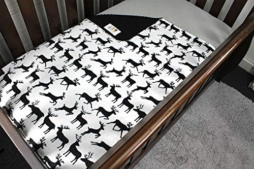 Top Tots Baby Blanket - Black Horned Animal Deer 1