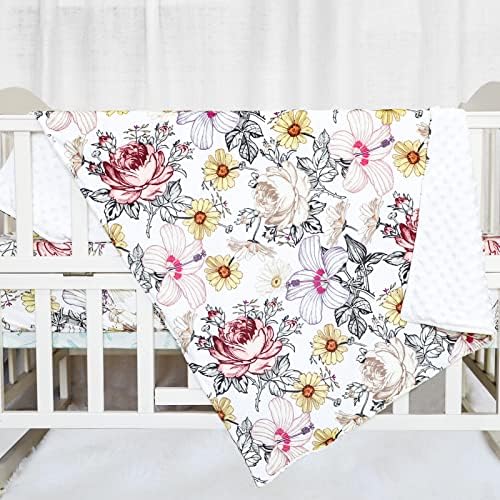 HNHUAMING Floral Baby Blanket - 30 x 40 Inch