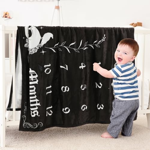 Gothic Baby Milestone Blanket 50x40 Inches Halloween Decor